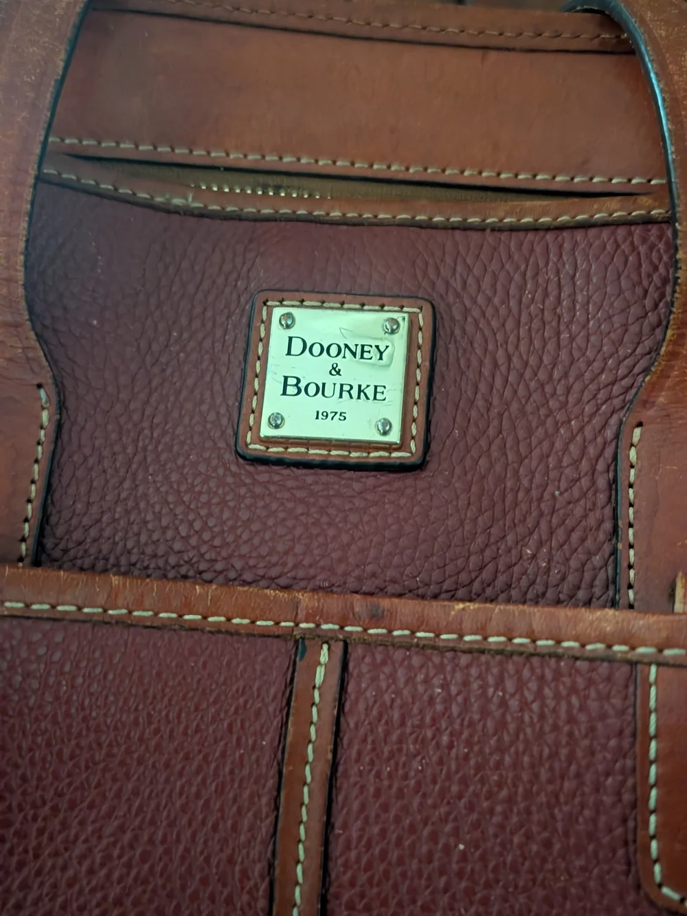 Dooney & Bourke Burgundy Leather Tote Bag